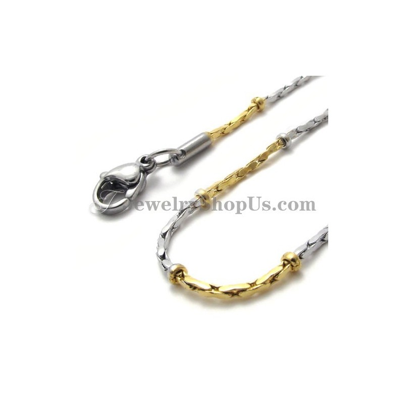 Cadena De Titanio Dorado De Moda Para Mujer