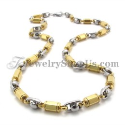 Elegante Collar De Titanio Para Hombre
