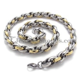 Elegante Collar De Titanio Dorado