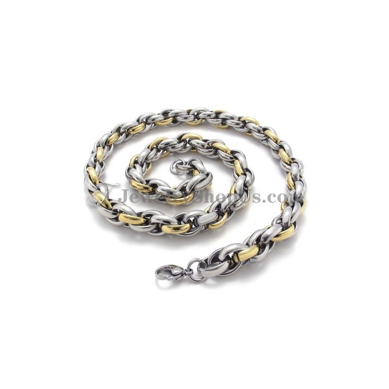 Elegante Collar De Titanio Dorado Elegante Collar De Titanio Dorado