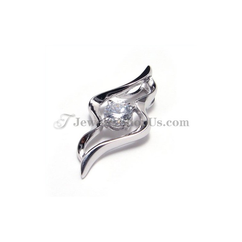 Colgante De Plata 925 Con Circonitas (Platino Galvanizado) Con Cadena Gratis Colgante De Plata 925 Con Circonitas (Platino Galvanizado) Con Cadena Gratis