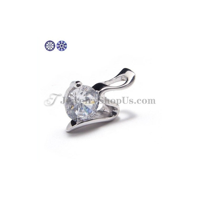 Colgante De Circonita En Plata 925 (Platino Galvanizado) Con Cadena Gratis Colgante De Circonita En Plata 925 (Platino Galvanizado) Con Cadena Gratis