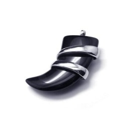 Collar Con Colgante De Lanza De Ónix De Titanio Puro Para Hombre