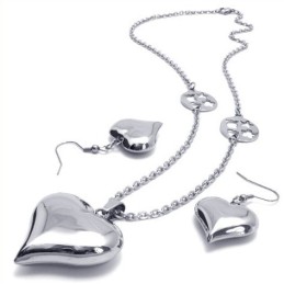 Hermoso Diseño, Color Brillante, Calidad Confiable, Conjunto De Joyas De Titanio Que Incluye Collar, Colgante Y Aretes.