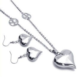 Hermoso Diseño, Color Brillante, Calidad Confiable, Conjunto De Joyas De Titanio Que Incluye Collar, Colgante Y Aretes.
