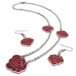 Conjunto De Joyería De Titanio De Alta Calidad, Bonito Y Colorido, Con Diseño Atractivo, Que Incluye Collar, Colgante Y Pendient