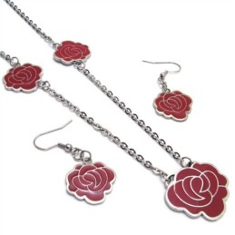 Conjunto De Joyería De Titanio De Alta Calidad, Bonito Y Colorido, Con Diseño Atractivo, Que Incluye Collar, Colgante Y Pendient