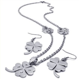 Conjunto De Joyería De Titanio De Excelente Calidad, Con Forma Elegante, Color Brillante, Que Incluye Collar, Colgante Y Aretes.