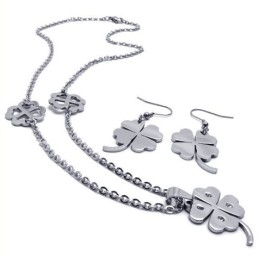 Conjunto De Joyería De Titanio De Excelente Calidad, Con Forma Elegante, Color Brillante, Que Incluye Collar, Colgante Y Aretes.