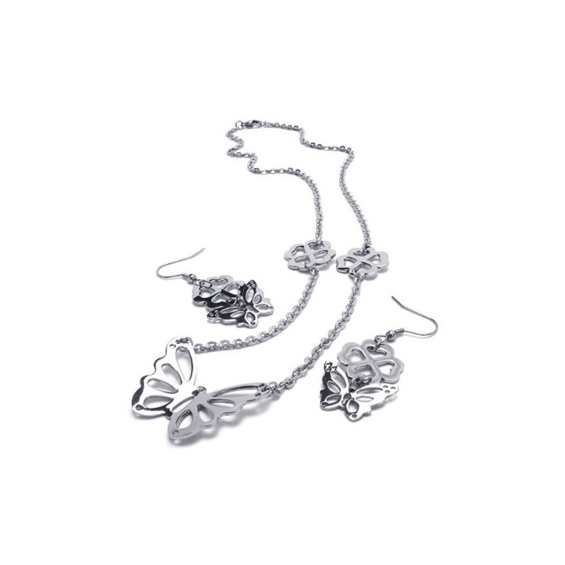 Conjunto De Joyería De Titanio De Calidad Estable, Con Diseño Atractivo, Color Brillante, Que Incluye Collar, Colgante Y Pendien