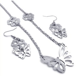 Conjunto De Joyería De Titanio De Calidad Estable, Con Diseño Atractivo, Color Brillante, Que Incluye Collar, Colgante Y Pendien