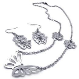 Conjunto De Joyería De Titanio De Calidad Estable, Con Diseño Atractivo, Color Brillante, Que Incluye Collar, Colgante Y Pendien