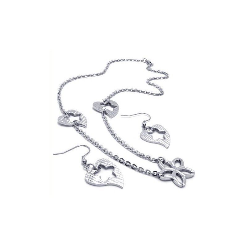 Fabricación Experta, Brillo Del Color, Calidad Confiable, Conjunto De Joyas De Titanio Que Incluye Collar, Colgante Y Aretes.