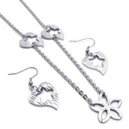 Fabricación Experta, Brillo Del Color, Calidad Confiable, Conjunto De Joyas De Titanio Que Incluye Collar, Colgante Y Aretes.