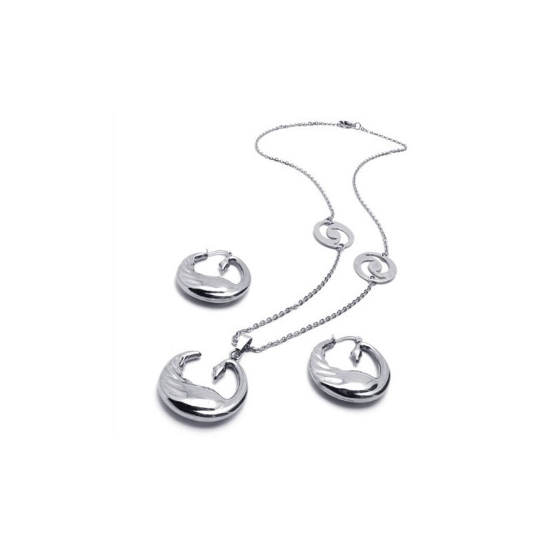 Conjunto De Joyería De Titanio De Excelente Calidad, Con Forma Elegante, Color Brillante, Que Incluye Collar, Colgante Y Aretes.