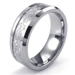 Hermoso Diseño, Color Brillante, Anillo De Tungsteno De Calidad Estable.