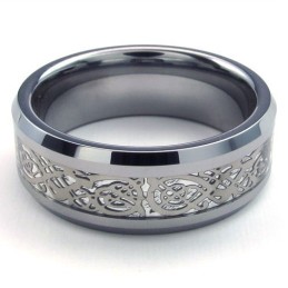 Hermoso Diseño, Color Brillante, Anillo De Tungsteno De Calidad Estable.