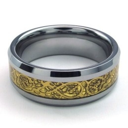 Anillo De Tungsteno De Calidad Estable, Bonito Y Colorido, Finamente Procesado