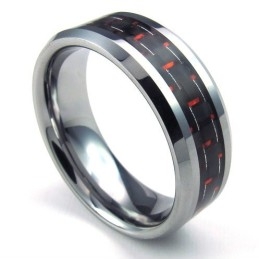 Anillo De Tungsteno De Alta Calidad Con Un Brillo De Color Finamente Procesado