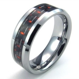 Anillo De Tungsteno De Alta Calidad Con Un Brillo De Color Finamente Procesado