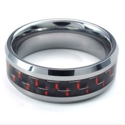 Anillo De Tungsteno De Alta Calidad Con Un Brillo De Color Finamente Procesado