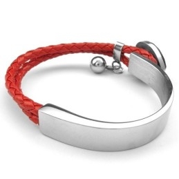 Hermoso Diseño, Bonito Y Colorido, Brazalete De Cuero De Titanio De Reputación Confiable.