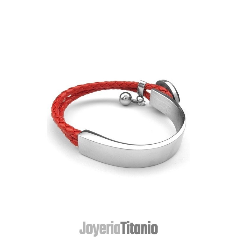 Hermoso Diseño, Bonito Y Colorido, Brazalete De Cuero De Titanio De Reputación Confiable.