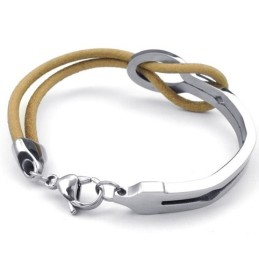 Brazalete De Cuero De Titanio De Excelente Calidad, Colores Delicados Y Forma Elegante.