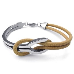 Brazalete De Cuero De Titanio De Excelente Calidad, Colores Delicados Y Forma Elegante.