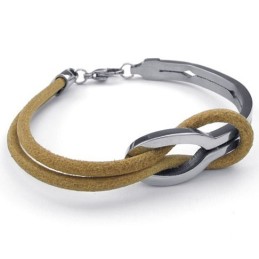Brazalete De Cuero De Titanio De Excelente Calidad, Colores Delicados Y Forma Elegante.