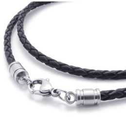 Collar De Cuero De Titanio De Alta Calidad Con Colores Delicados Y Diseño Hábil
