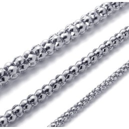 Cadena De Titanio Duradera Con Patrones De Moda Y Brillo De Color.