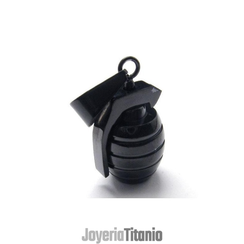 Collar Con Colgante De Granada De Titanio Puro Negro Para Hombre Collar Con Colgante De Granada De Titanio Puro Negro Para Hombre