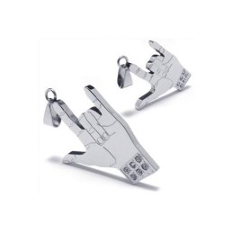 Collar Con Colgante De Titanio Puro Y Plata Para Hombre (Nuevo)
