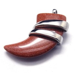 Collar Con Colgante De Lanza Bermellón De Titanio Puro Para Hombre