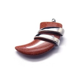 Collar Con Colgante De Lanza Bermellón De Titanio Puro Para Hombre