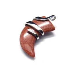 Collar Con Colgante De Lanza Bermellón De Titanio Puro Para Hombre