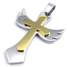 Colgante De Cruz De Titanio De Calidad Confiable, Finamente Procesado, Hermoso En Colores.