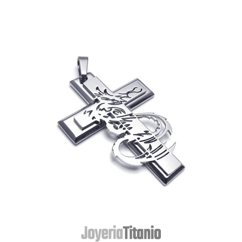 Colgante De Cruz De Titanio Con Un Diseño Moderno Y Un Color Brillante Que Evoca Una Larga Historia. Colgante De Cruz De Titanio Con Un Diseño Moderno Y Un Color Brillante Que Evoca Una Larga Historia.