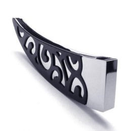 Collar Con Colgante De Titanio Puro Para Hombre, Con Lanza Negra, 6588
