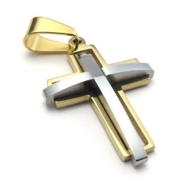 Diseño Atractivo, Color Brillante, Reconocido Por Su Excelente Calidad, Colgante De Cruz De Titanio.