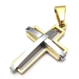 Diseño Atractivo, Color Brillante, Reconocido Por Su Excelente Calidad, Colgante De Cruz De Titanio.