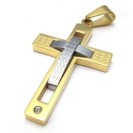 Colgante De Cruz De Titanio Con Un Diseño Atractivo Y Colores Brillantes Que Recibe Elogios De Los Clientes.