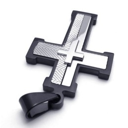 Colgante De Cruz De Titanio De Fabricación Experta Y Brillantez De Colores Que Recibe Elogios De Los Clientes.