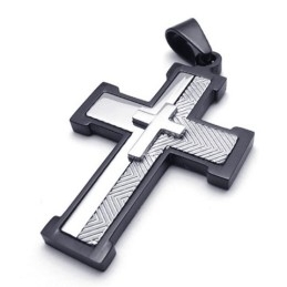 Colgante De Cruz De Titanio De Fabricación Experta Y Brillantez De Colores Que Recibe Elogios De Los Clientes.