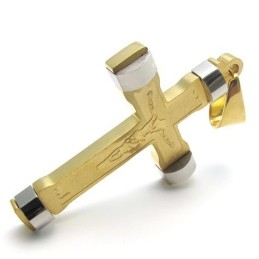 Colgante De Cruz De Titanio De Excelente Calidad Y Varios Estilos Con Brillo De Color.