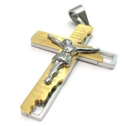 Colgante De Cruz De Titanio De Renombre Mundial Con Brillo De Color Para Su Selección