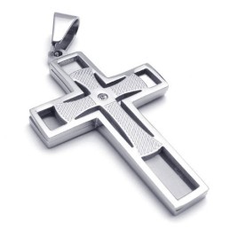 Colgante De Cruz De Titanio Con Tecnología De Última Generación Y Un Brillo De Color Duradero.