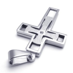 Colgante De Cruz De Titanio Con Tecnología De Última Generación Y Un Brillo De Color Duradero.