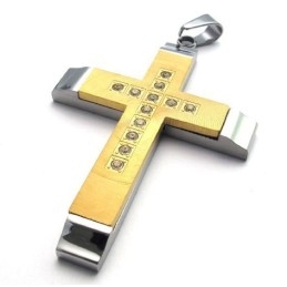 Hermoso Diseño, Color Brillante, Colgante De Cruz De Titanio De Calidad Superior
